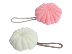 Unidades De Esponja De Baño Loofah Escrubador Corporal Exfoliante Redondo Con Cuerda Para Suspender