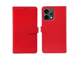 Capa Para Oppo Reno14 5g (global) Com 9 Compartimentos Para Cartões E Suporte De Couro Sintético, Vermelha