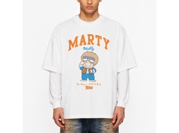 Rockinstone Back To The Future Movie Marty Mcfly Cartoon White Adult T-shirt Size:l