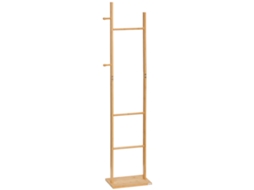 Cabide de Bambu, Estilo Moderno, com Ganchos e Barras para Entrada do Quarto do Corredor, 36x24x168 Cm Natural Ge