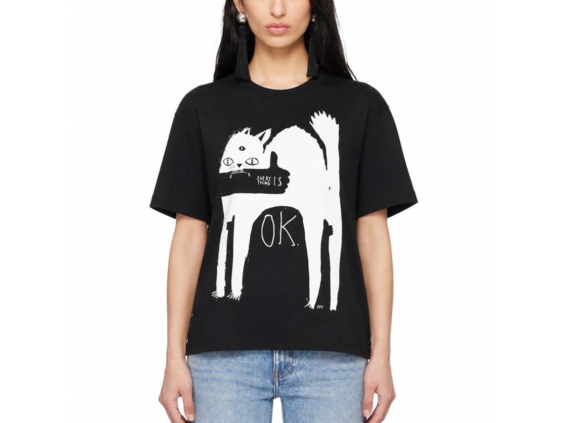 Rockinstone Everything Is Ok (cat Edition) Martin Wollerstam T-shirt Unique Designer Style