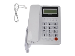 Telefone Fixo Com Fio Kxt8001cid Para Residências E Hotéis, Com Tela Lcd, Função De Rediscagem Fsk Dtmf Brilvibera (branco)