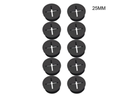 Lurelia Passa-cabos De Mesa, 20 Mm, 25 Mm, Silicone, Resistente, Borracha, Magnético, Preto, Branco, Amarelo