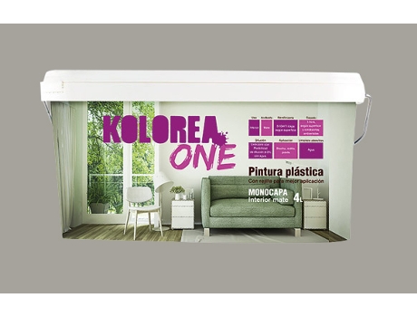 Monocamada de pintura plástica para interiores KOLOREA