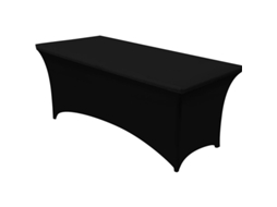 Nova Line manta de Mesa Elástica 244 Cm de Poliéster e Spandex Lavável À Máquina Anti arrugas Preta