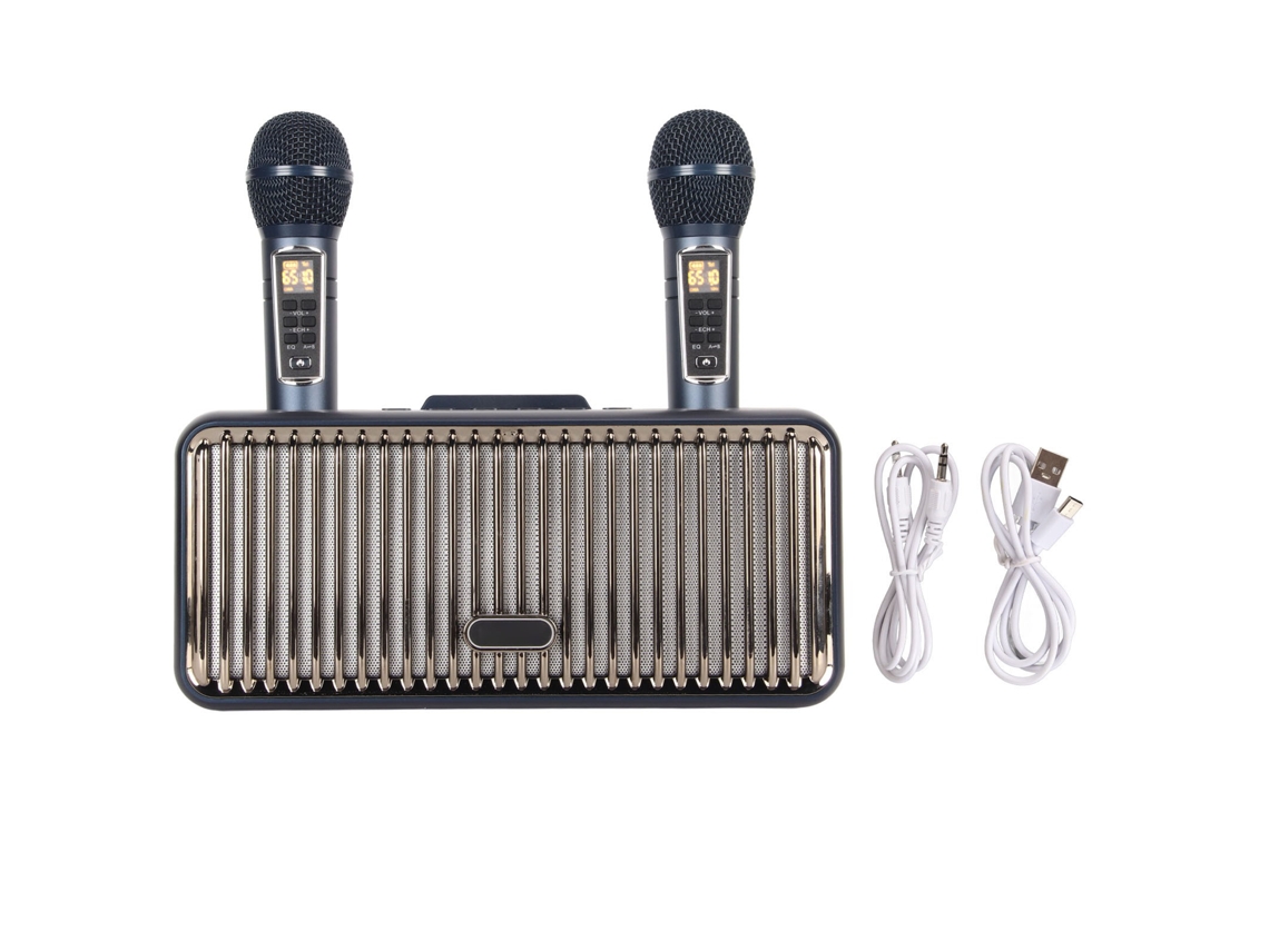 Caixa de Som Bluetooth LAXISCREED Ktv com 2 Microfones