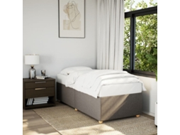 Estrutura Cama Sem Colchão 90x200 Cm Tecido Cinza-acastanhado