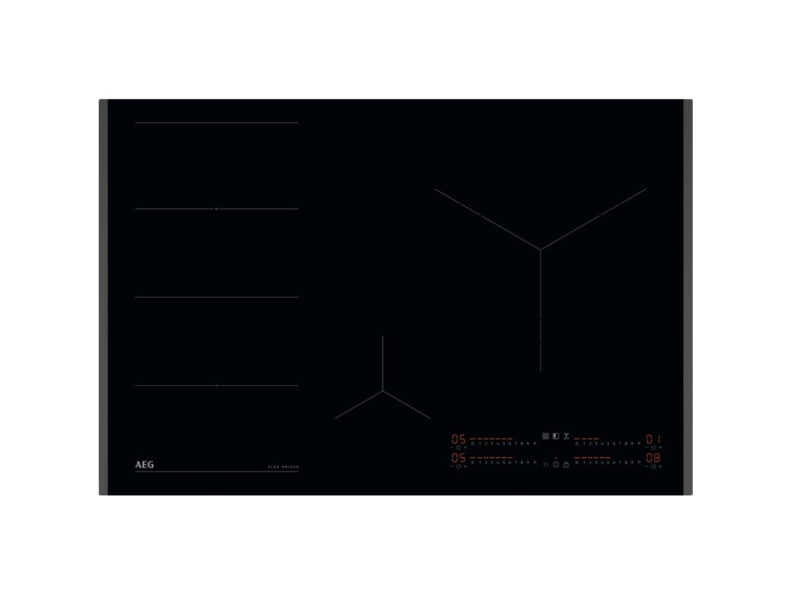 Placa de Indução AEG TI84IS00FB Série 6000 FlexiBridge® (Elétrica - 78 cm - Preto)