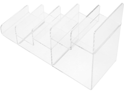 Shineofi Expositor De Acrílico Transparente Para Carteiras E Bolsas, Suporte Escalonado De 5 Níveis Com Espaçamento 5cm