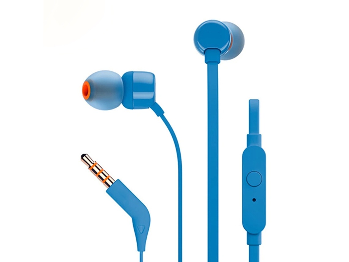 (azul) Fones De Ouvido Sem Fio, Estéreo Intra-auriculares De 3,5 Mm Com Graves Potentes, Controles Embutidos E Microfone.