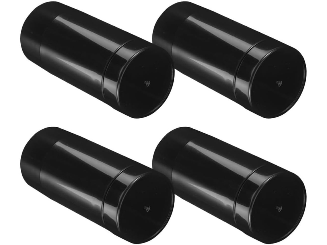 Conjunto de 4 tubos de ABS vazios e recarregáveis para desodorante em Bastão, design elegante.