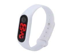 Relógio Inteligente Pulseira Digital Luminoso Estilo Moderno Branco