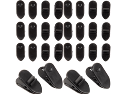 Presilhas De Cabo De Plástico Preto, Pacote Com 100 Unidades, Para Fones De Ouvido, Resistentes E Com Absorção