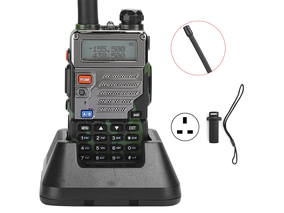 Aetheria walkie Talkie Profissional Dual Band Camuflagem Uv 5re Transceptor de Dois Way Radio
