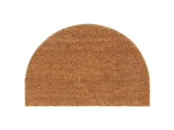 Vidaxl Tapete De Porta Semicircular 40x60 Cm Fibra Coco Tufada Natural