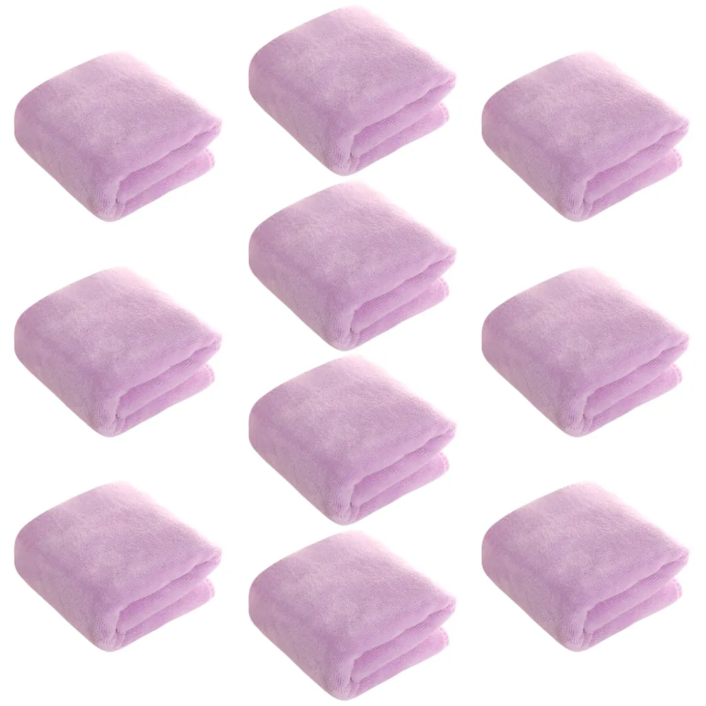 Toalhas Profissionais para Cabeleireiros, Secagem Rápida e Sem Fiapos, Microfibra BRILVIBERA (roxo Claro)