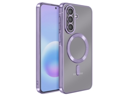Capa Para Galaxy A57 Magsafe Flexível Anti-choque Com Contorno Cromado