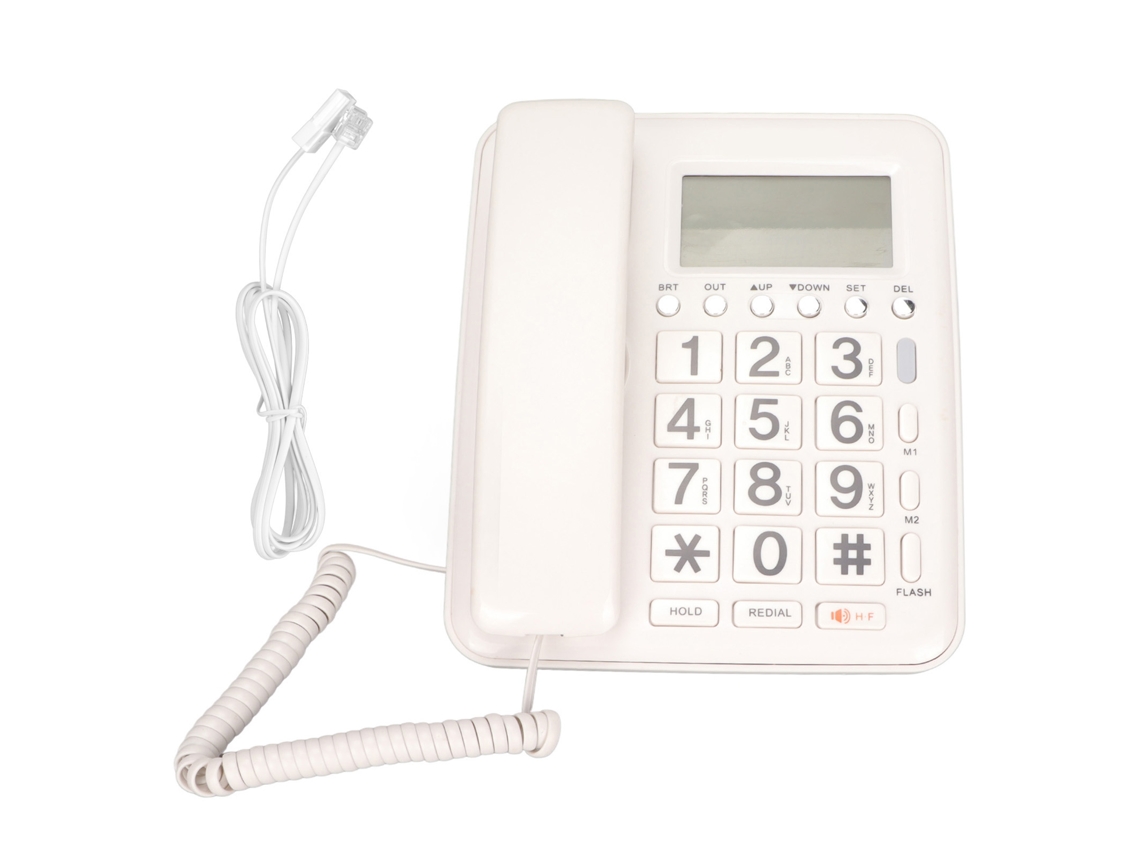 Telefone Com Fio Com Função De Rediscagem E Silenciamento