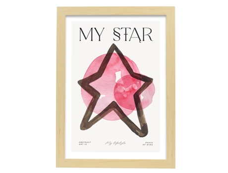 Póster Artemante NACNIC Pop. Minha estrela ilustrações artísticas modernas para decoração de interiores.