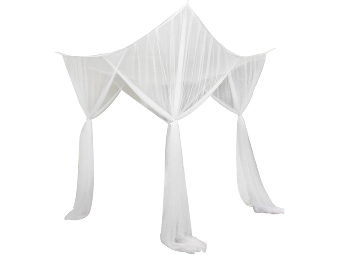 Linda Cortina Suspensa Para Cama Que Realça O Ambiente Com Sua Elegante Tela E Estabilidade Nos Quatro Cantos, Ideal