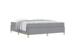 Estrutura da Cama Cinzento claro 180 X 200 Cm Tecido MAISON EXCLUSIVE