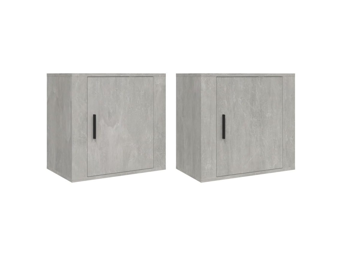 Conjunto de mesas de cabeceira de parede Cinzento Cimento MAISON EXCLUSIVE 50x30x47 cm