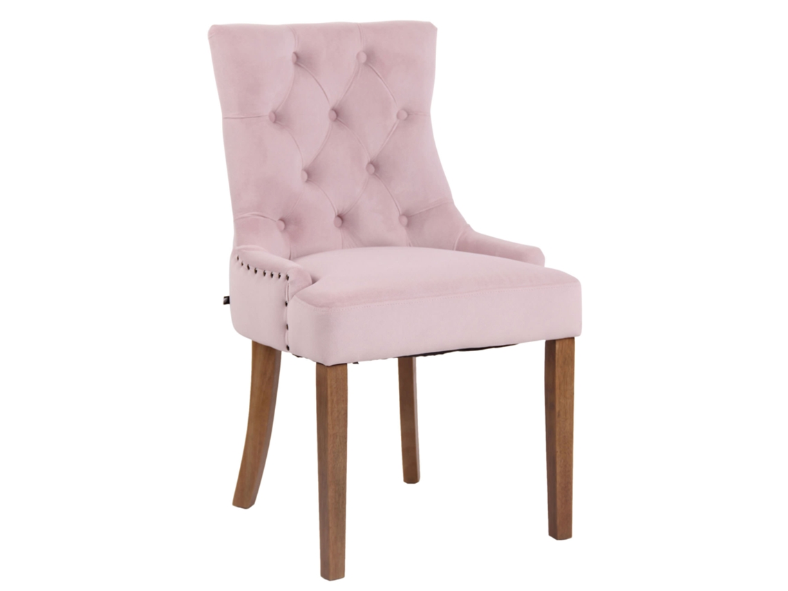 Cadeira de Jantar de Veludo Aberdeen Rosa/Antigo Claro CLP