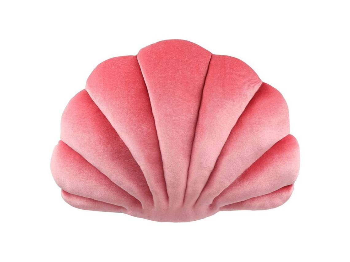 Cojin De Praia Em Forma De Concha Pelúcia Macia Decoração De Casa E Escritório Presente Rosa 34x25cm