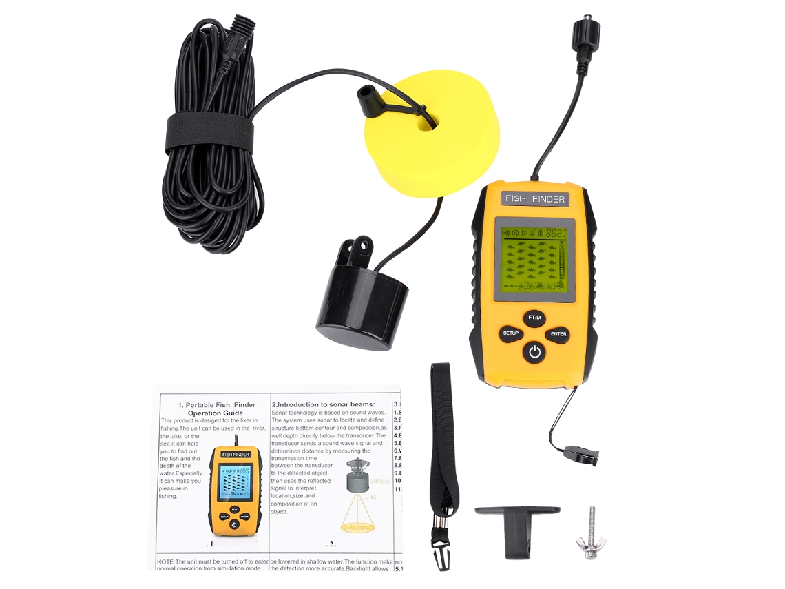 Detector de Peixes Portátil Lcd 100m Tl88e