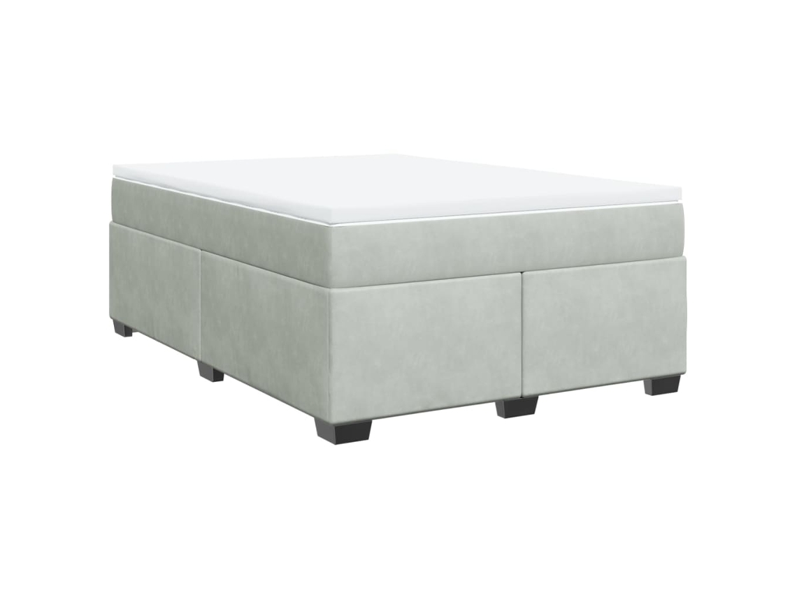 Box Spring Bed, Box Spring Beds Vidaxl Cinzeto Veludo (140 X 200 Cm)