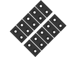 Tampas De Extremidade Perfil Alumínio 3060com Furos Duplos Para Máquinas Cnc Pretas, Peças Para Movimento Linear