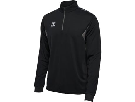 Fato de Treino de Homem para Fitness HUMMEL Meio Fecho Correr Preto (2XL)