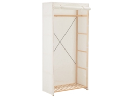 Vidaxl Roupeiro 79x40x170 Cm Tecido Branco