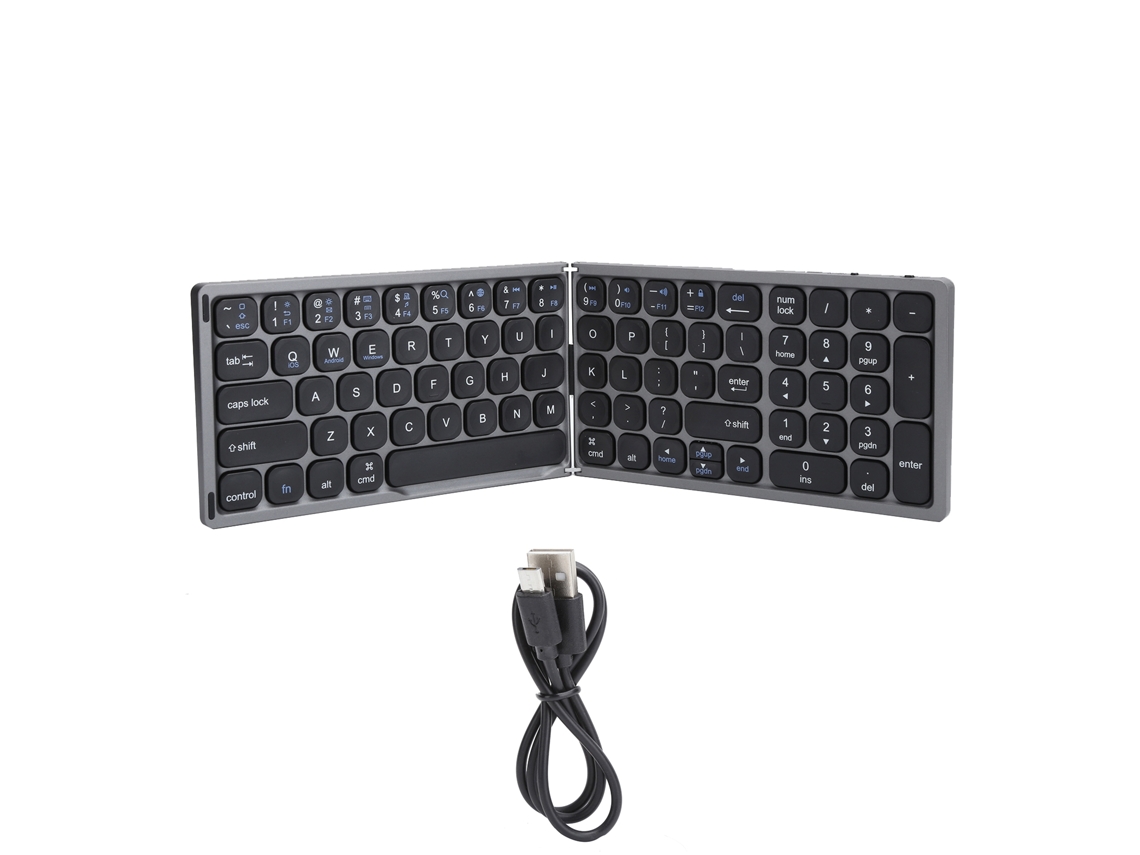 Teclado Sem Fio Bluetooth Plegável Para Ios Android Pc