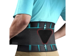 Lurelia Suporte Lombar L Para Costas Ergonómico Ajustável Preto