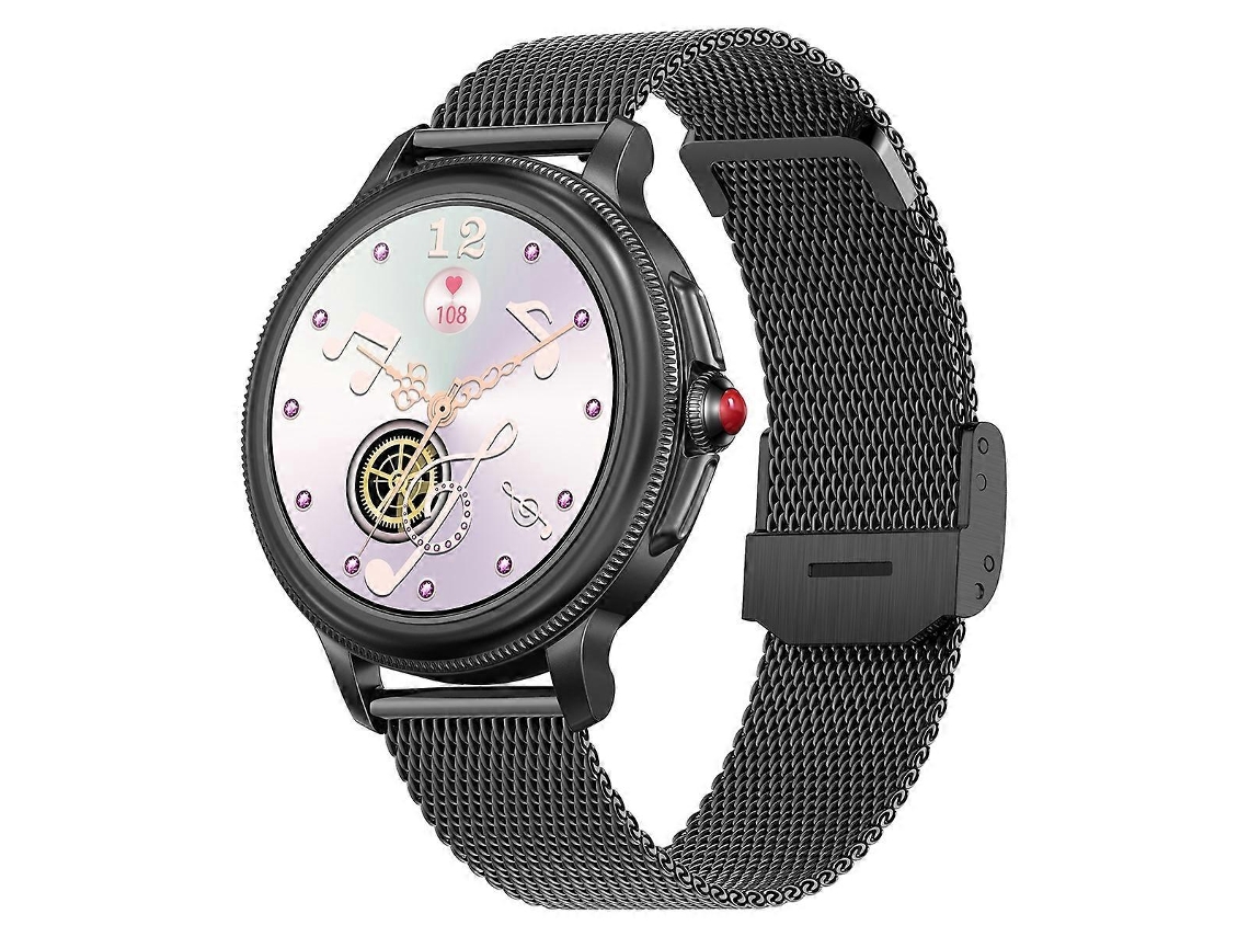Pulseira inteligente CF96, 1,2 polegadas, aço, à prova d'água, monitoramento de frequência cardíaca e pressão arterial (Hengrongshen)