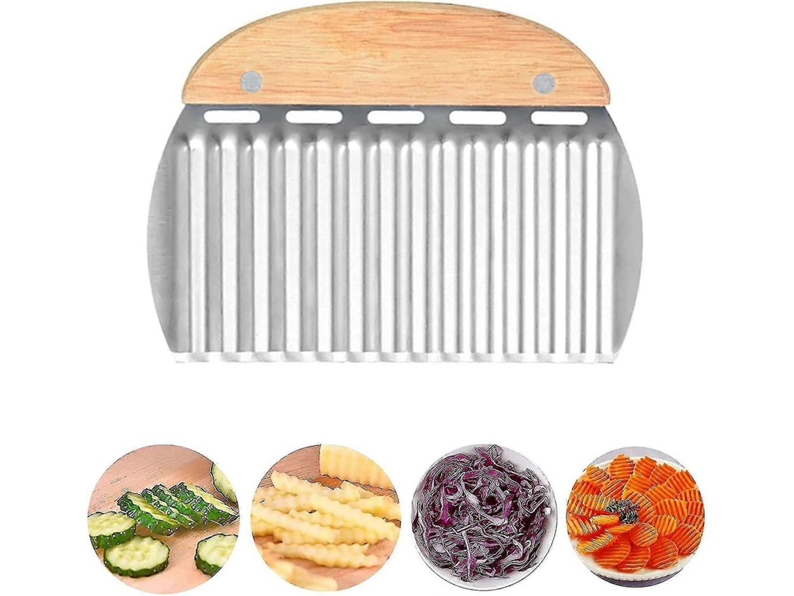 Cortador De Batata Ondulado De Aço Inoxidável Everley891