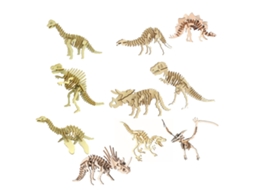 Walshlxq puzzle Dinossauro 3d de Madeira Realista e Educativo Sem Espinhos Brinquedo de Manufatura Diy para Meninos e Meninas 10 Peças