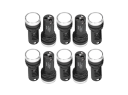 10pcs Luz Indicadora Led Economica Vermelha Verde 220v(ac Dc) Para Motores Eletronicos