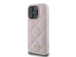 Capa Logótipo para iPhone 16 Pro Max GUESS Rígida Rosa