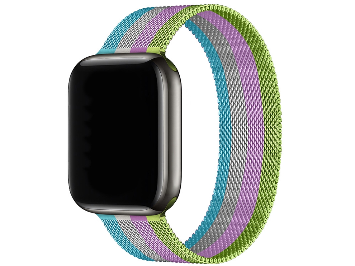 Bracelete Para Apple Watch 38/40/41/42mm Roxo-branco-azul Cuich