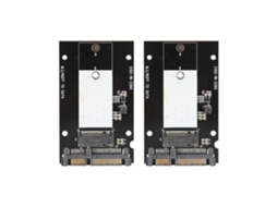 2 Peças Adaptador De Cartão M.2 Ngff Para Ssd Sata Iii 2.5" (2242/2260)