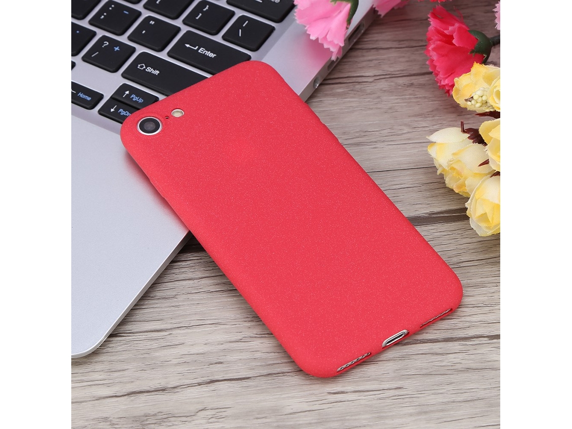 Capa de Telefone Tpu para Iphone 7 de 4,7 Polegadas Capa Macia Tpu com Efeito Esfumado (vermelha) EOOCOO (ultra fina, Anti impacto)