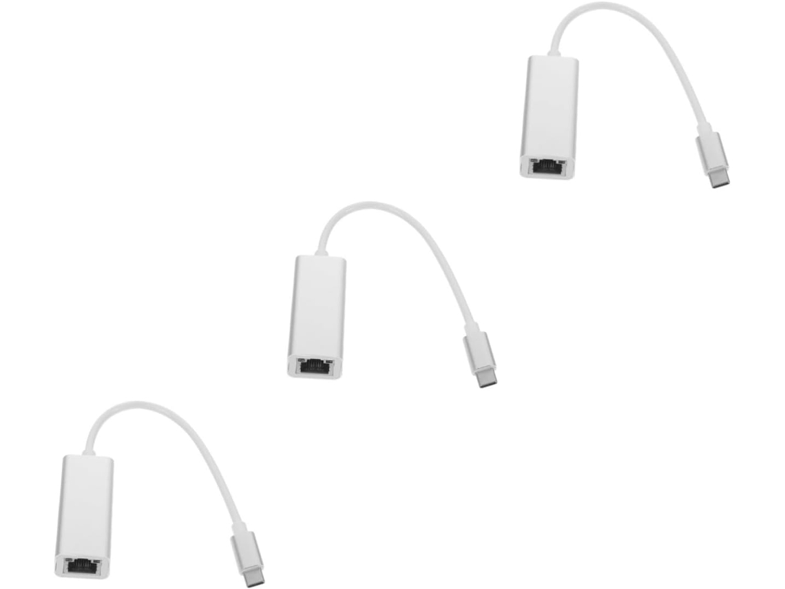 3 Ethernet Usb Tipo-c Conversor De Rede Para Laptop Com Fio Usb-c
