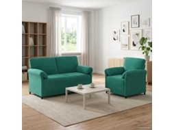 Vidaxl Conjunto De Sofás 2 Unid. Turquesa Veludo