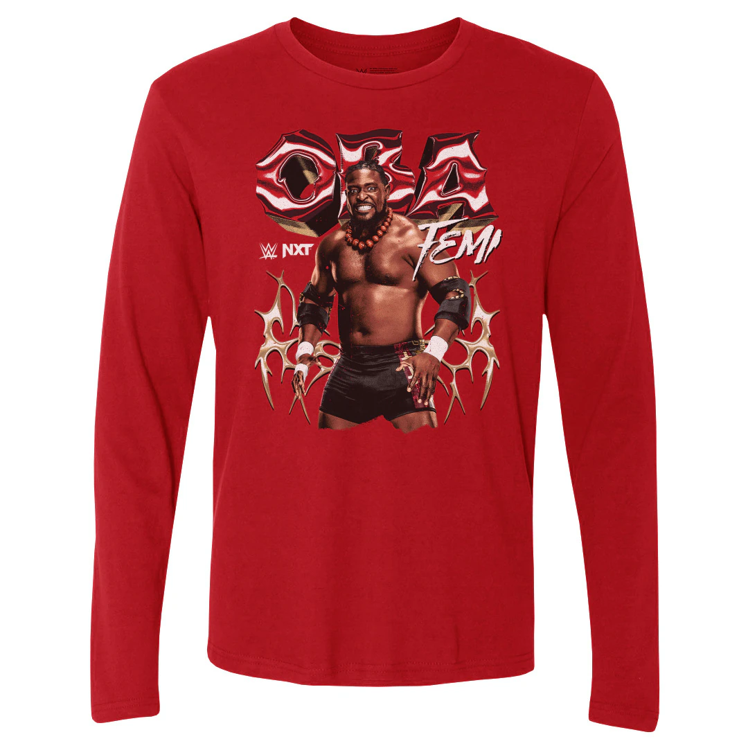 Sweatshirt Rockinstone Wwe Fans Red Oba Femi Pose Sweatshirt Unisex Adults-m