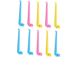 Conjunto de 10 réguas de plástico Stobok em formato de girafa, réguas de desenho animadas para estudantes, material escolar.