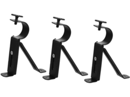 Conjunto De 3 Suportes De Metal Ajustáveis Para Varão De Cortina, Suportes De Parede Robustos Para J Gokoco