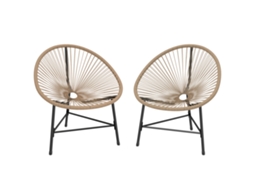 Poltronas Acapulco (resina Trançada, Estrutura Aço, 120kg, 72x68x81cm)