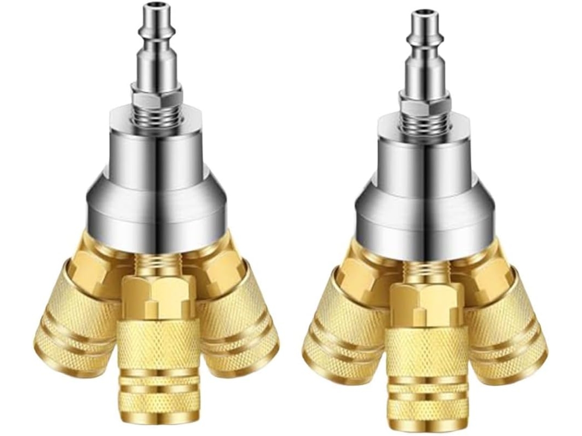 Coletor De Ar De Aço De 3 Vias Com Acopladores Para Compressor E